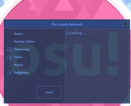 The Aquila Network loader, mid-transition between V1 and V2